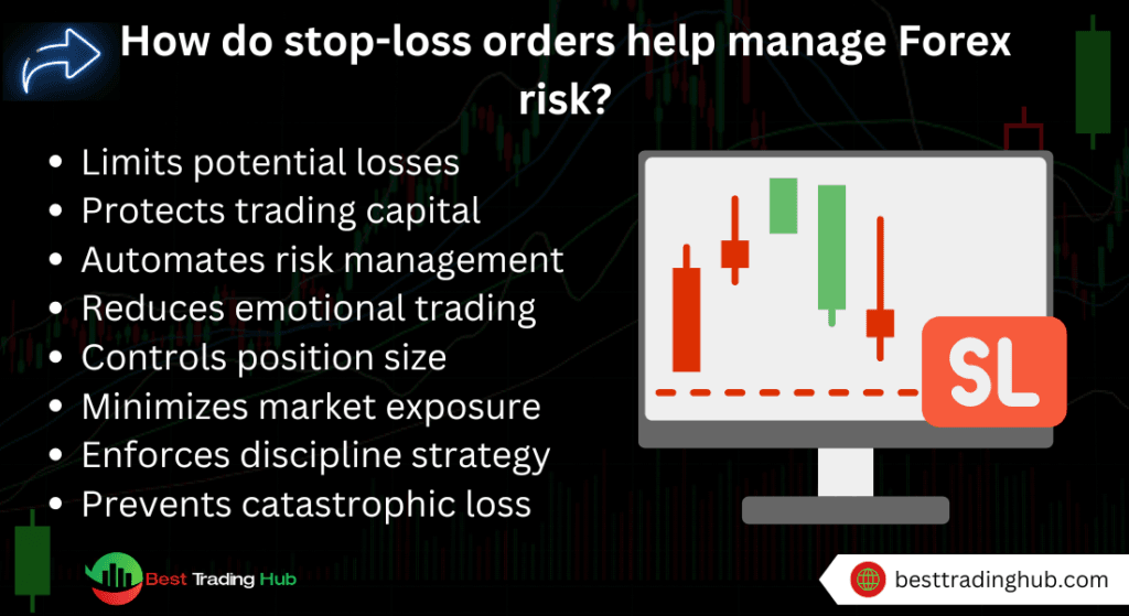 How do stop-loss orders help manage Forex risk